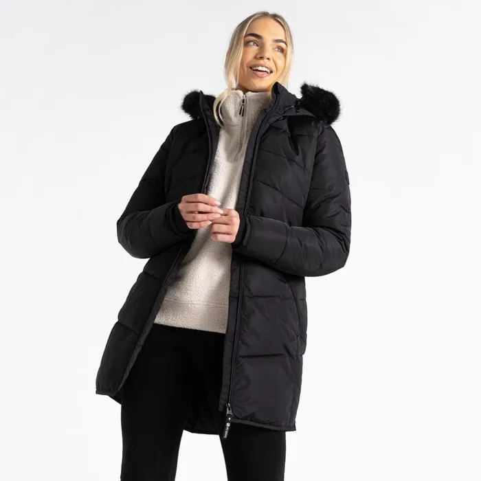 Dare 2b Insulated Jackets Striking III Mid Length Padded Jacket Black 8211 Women