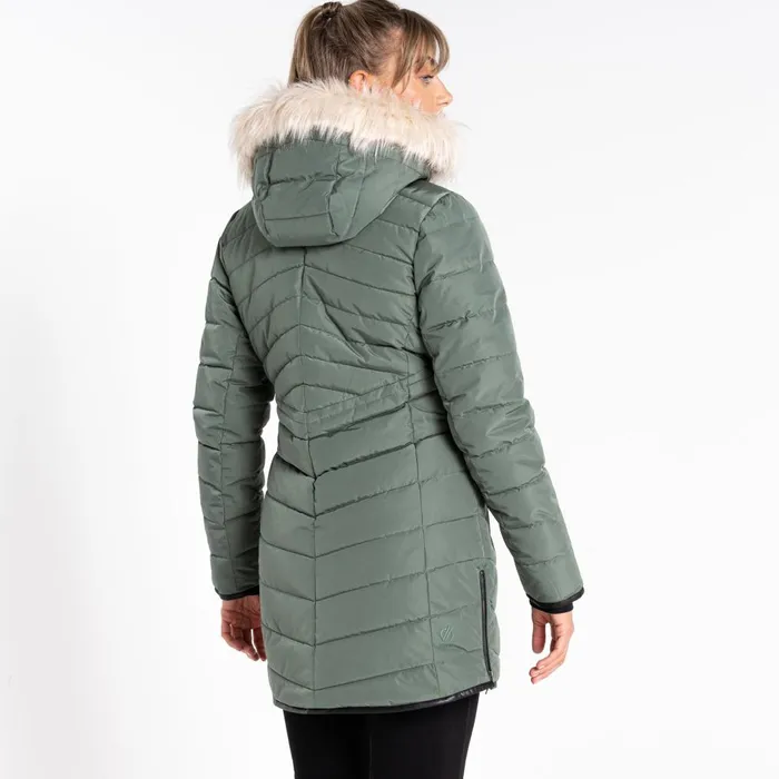 Dare 2b Insulated Jackets Striking III Mid Length Padded Jacket Duck Green 8211 Women