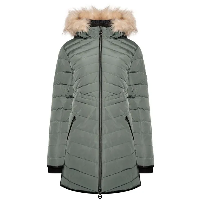 Dare 2b Insulated Jackets Striking III Mid Length Padded Jacket Duck Green 8211 Women