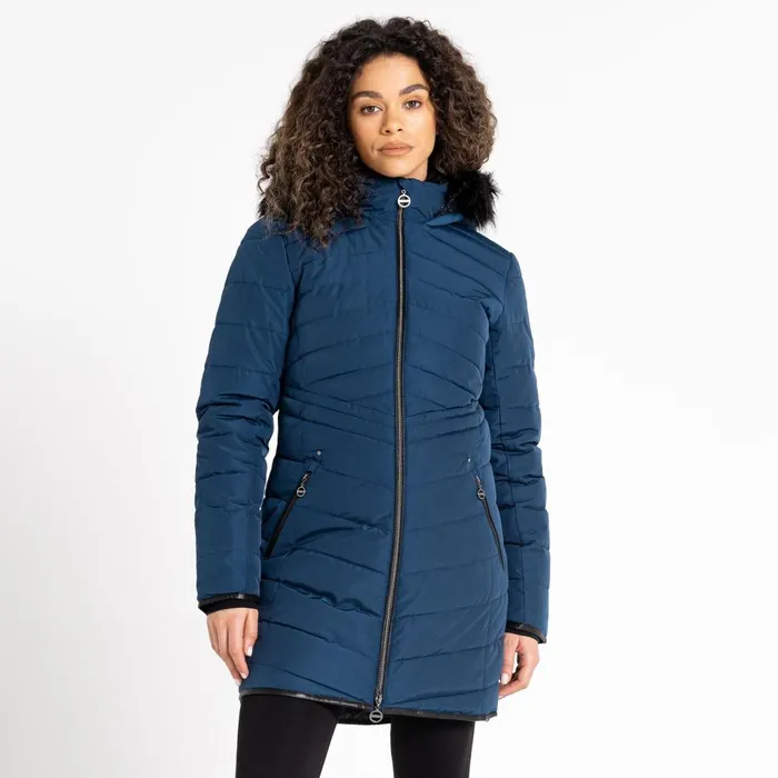 Dare 2b Insulated Jackets Striking III Mid Length Padded Jacket Moonlight Denim 8211 Women Dare 2b Insulated Jackets Striking III Mid Length Padded Jacket Moonlight Denim 8211 Women