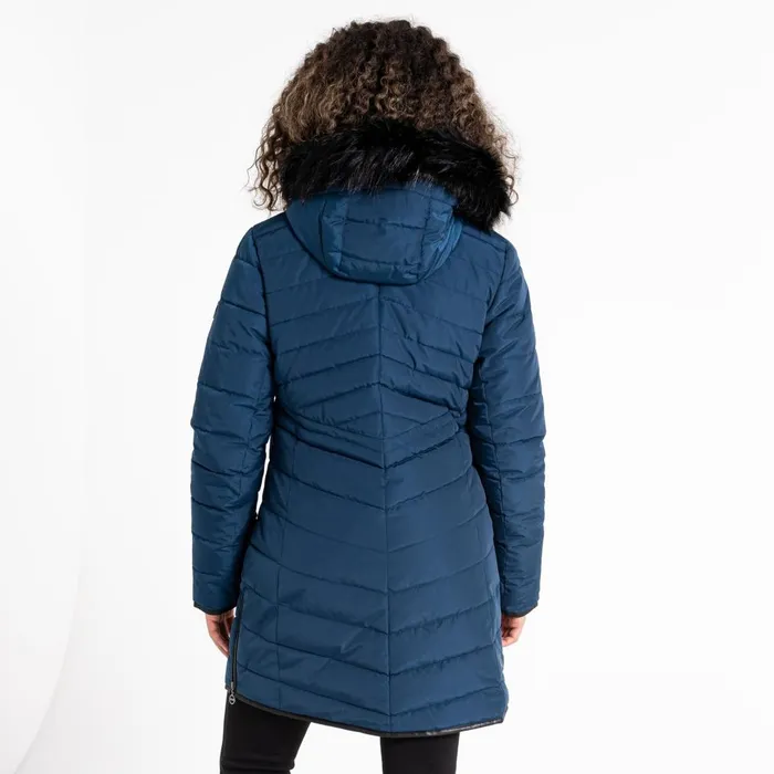 Dare 2b Insulated Jackets Striking III Mid Length Padded Jacket Moonlight Denim 8211 Women