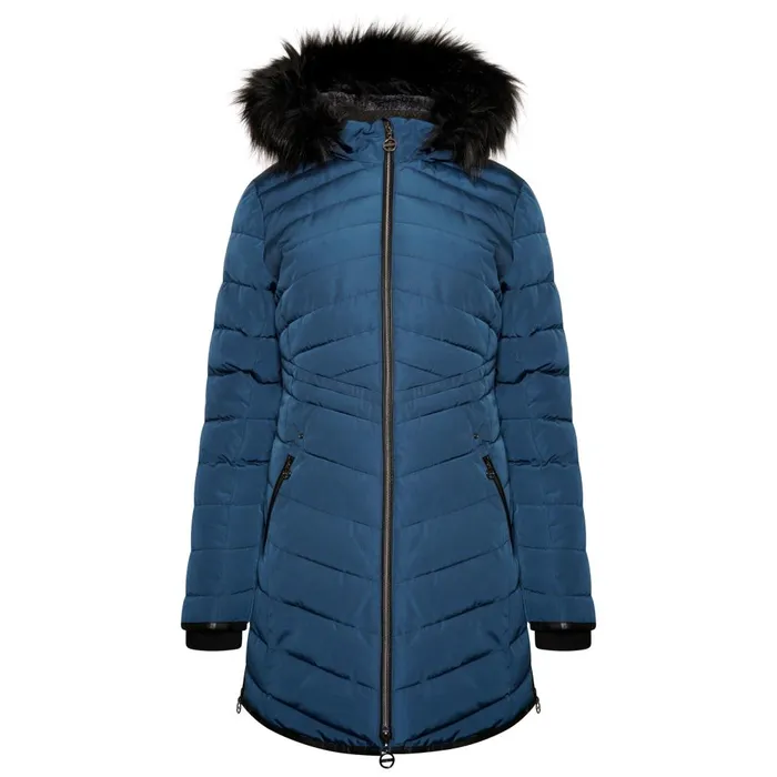 Dare 2b Insulated Jackets Striking III Mid Length Padded Jacket Moonlight Denim 8211 Women