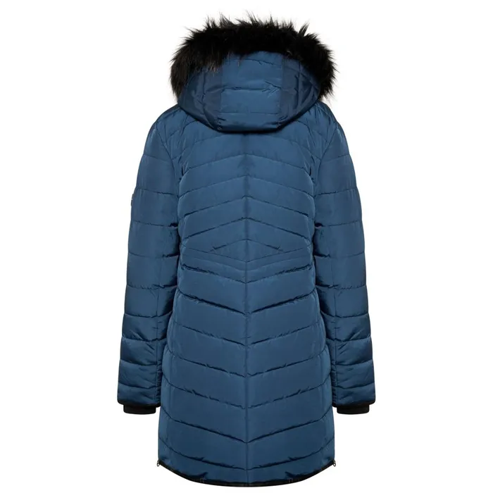 Dare 2b Insulated Jackets Striking III Mid Length Padded Jacket Moonlight Denim 8211 Women