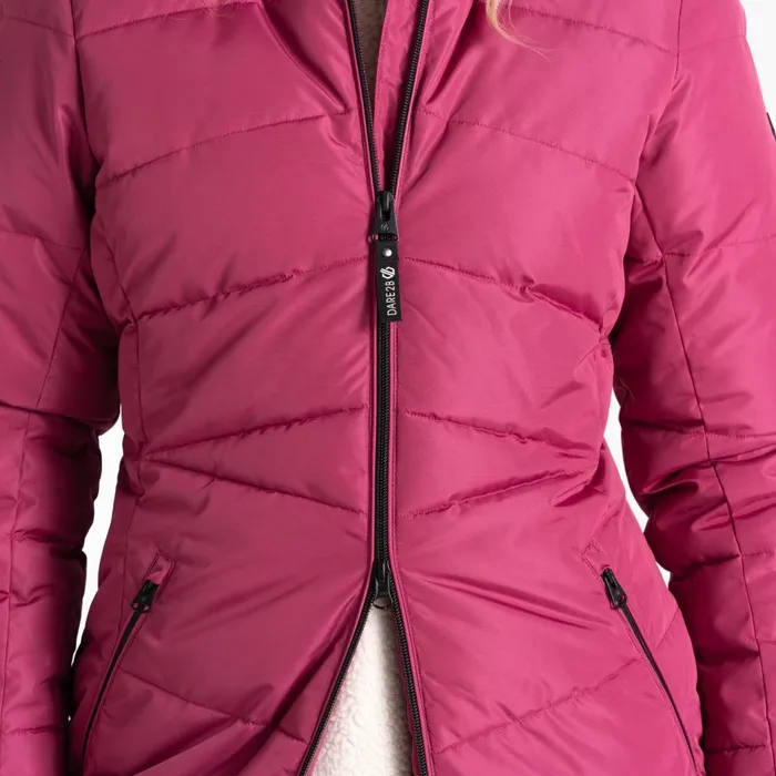 Dare 2b Insulated Jackets Striking III Mid Length Padded Jacket Pink 8211 Women