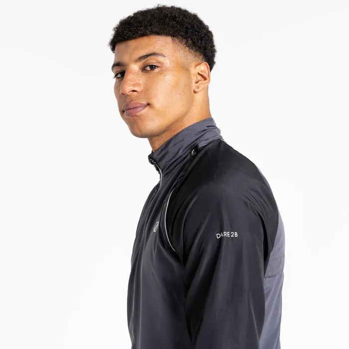 Dare 2b Lightweight Jackets Oxidate Lightweight Windshell Jacket Black Ebony Grey 8211 Men