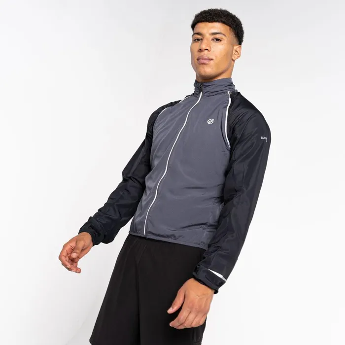 Dare 2b Lightweight Jackets Oxidate Lightweight Windshell Jacket Black Ebony Grey 8211 Men