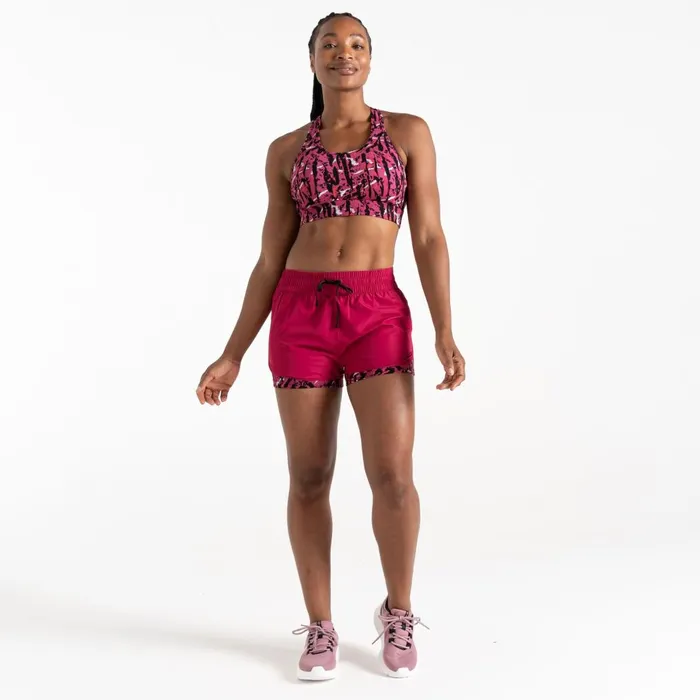 Dare 2b Shorts Sprint Up 2in1 Shorts Pink Wave Zebra Print 8211 Women