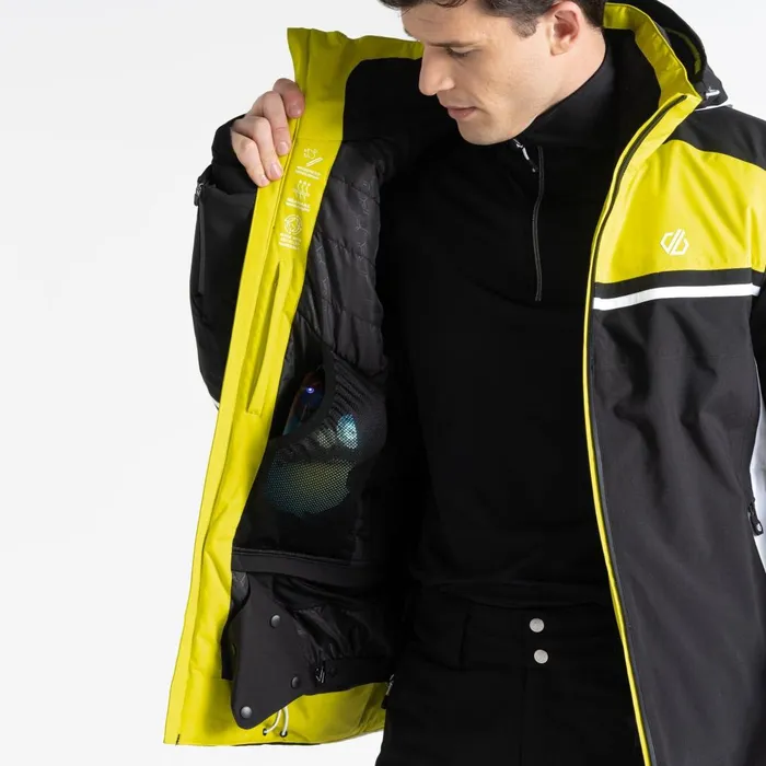 Dare 2b Ski Jackets Amplitude Ski Jacket Neon Spring Black 8211 Men