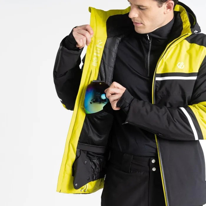 Dare 2b Ski Jackets Amplitude Ski Jacket Neon Spring Black 8211 Men