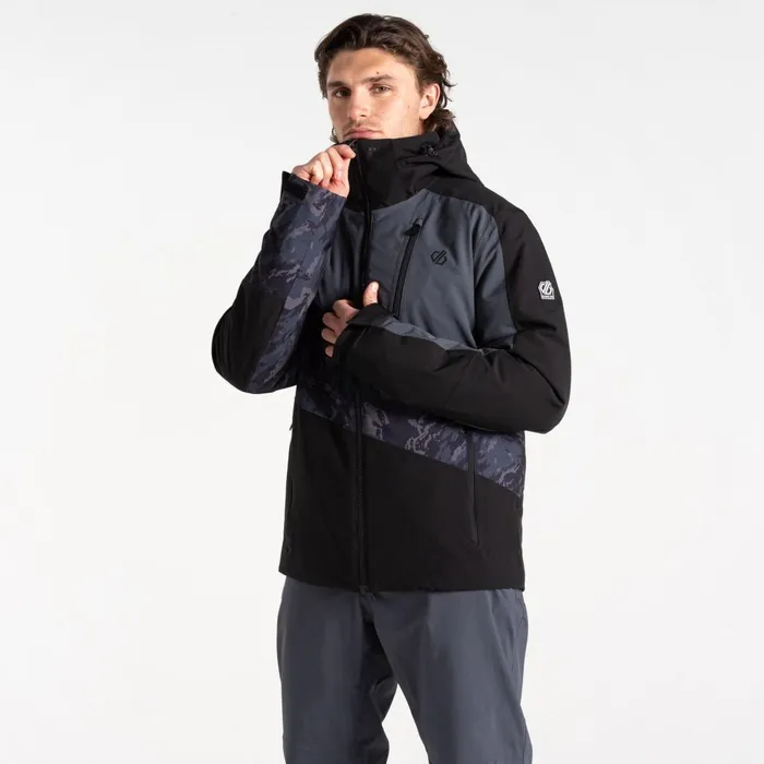 Dare 2b Ski Jackets Baseplate II Ski Jacket Black Grey 8211 Men