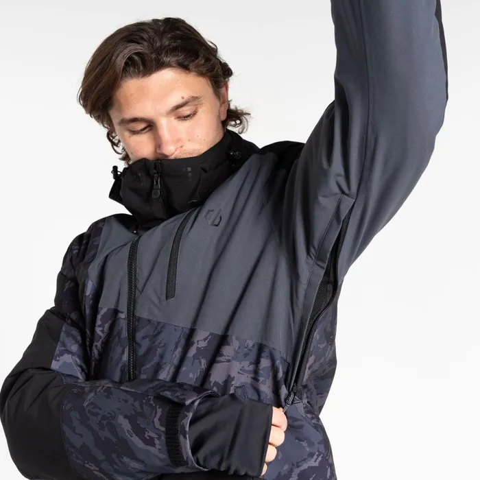 Dare 2b Ski Jackets Baseplate II Ski Jacket Black Grey 8211 Men