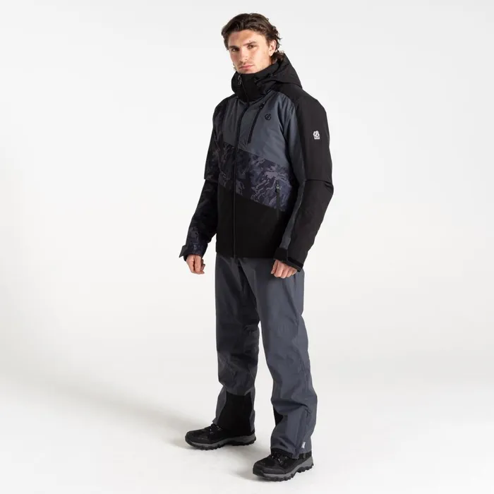 Dare 2b Ski Jackets Baseplate II Ski Jacket Black Grey 8211 Men