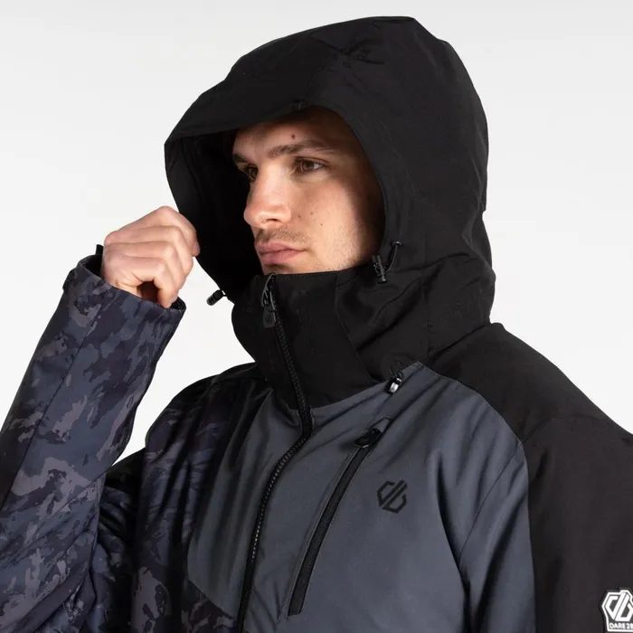 Dare 2b Ski Jackets Baseplate II Ski Jacket Black Grey 8211 Men
