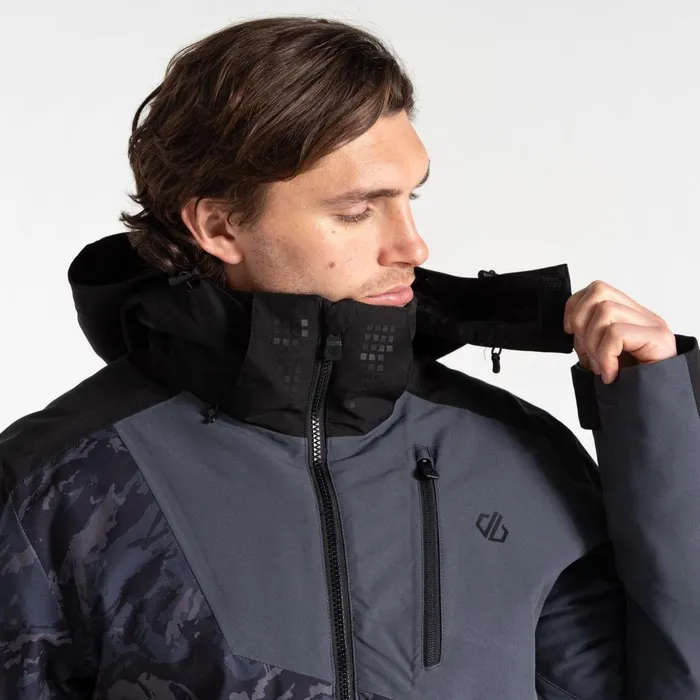 Dare 2b Ski Jackets Baseplate II Ski Jacket Black Grey 8211 Men