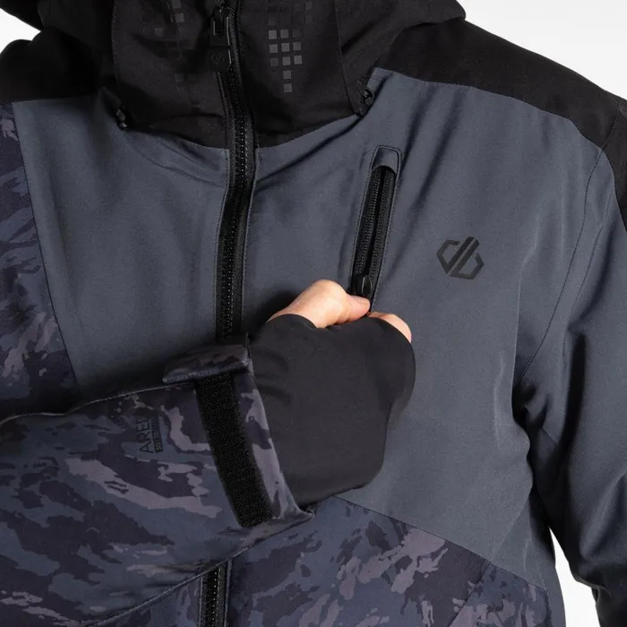 Dare 2b Ski Jackets Baseplate II Ski Jacket Black Grey 8211 Men