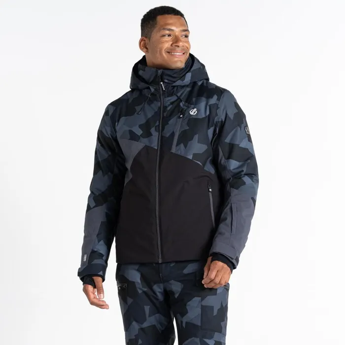 Dare 2b Ski Jackets Baseplate Ski Jacket Grey Black Geo 8211 Men
