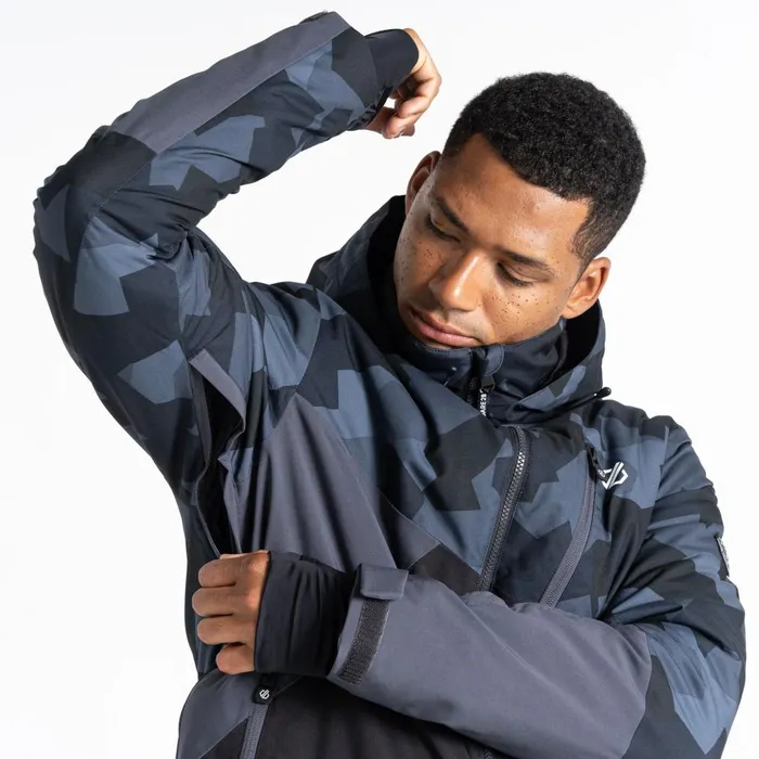 Dare 2b Ski Jackets Baseplate Ski Jacket Grey Black Geo 8211 Men