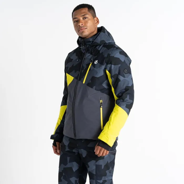 Dare 2b Ski Jackets Baseplate Ski Jacket Yellow Black Geo 8211 Men