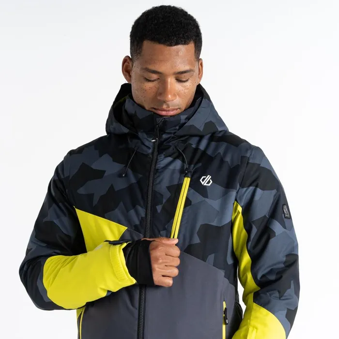Dare 2b Ski Jackets Baseplate Ski Jacket Yellow Black Geo 8211 Men