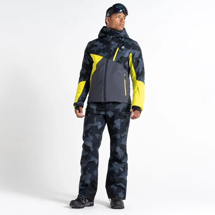 Dare 2b Ski Jackets Baseplate Ski Jacket Yellow Black Geo 8211 Men