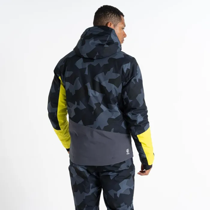 Dare 2b Ski Jackets Baseplate Ski Jacket Yellow Black Geo 8211 Men