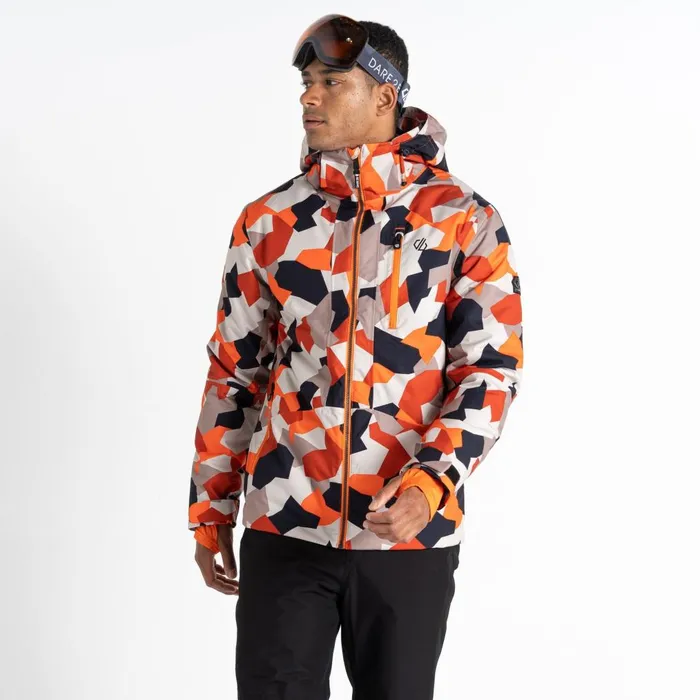 Dare 2b Ski Jackets Edge Ski Jacket Puffins Orange Geo 8211 Men