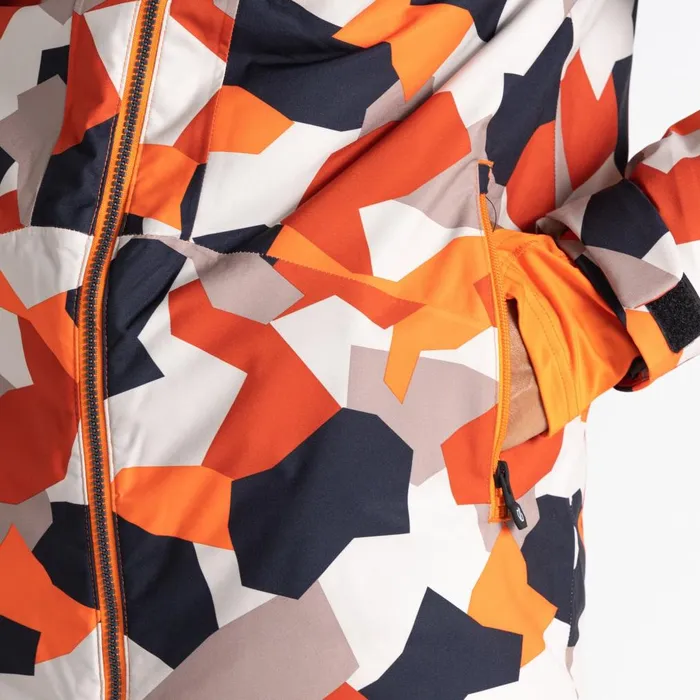 Dare 2b Ski Jackets Edge Ski Jacket Puffins Orange Geo 8211 Men