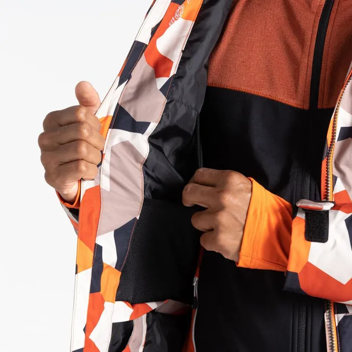 Dare 2b Ski Jackets Edge Ski Jacket Puffins Orange Geo 8211 Men