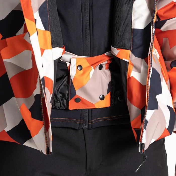 Dare 2b Ski Jackets Edge Ski Jacket Puffins Orange Geo 8211 Men