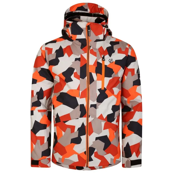 Dare 2b Ski Jackets Edge Ski Jacket Puffins Orange Geo 8211 Men