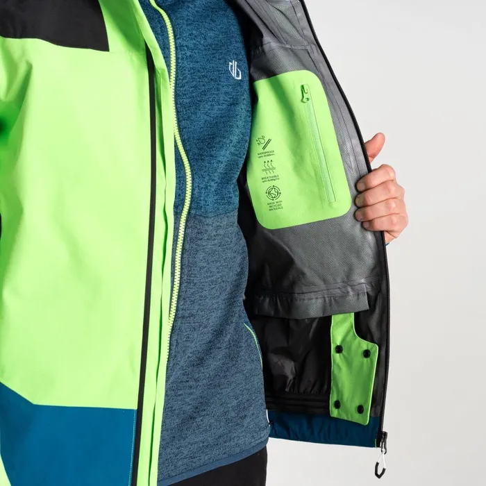 Dare 2b Ski Jackets Roving II Ski Jacket Green Flash Blue 8211 Men