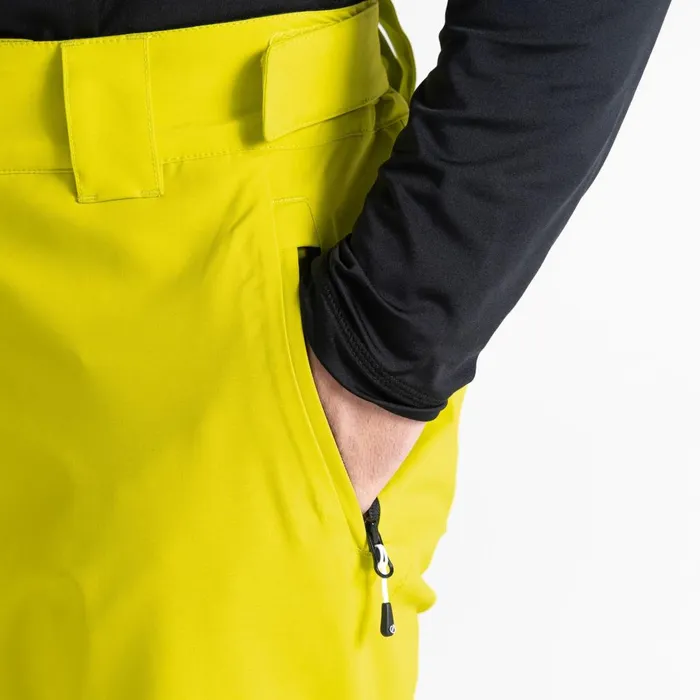 Dare 2b Ski Trousers and Salopettes Achieve II Recycled Ski Pants Neon Spring Yellow 8211 Men