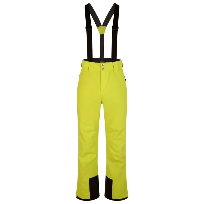 Dare 2b Ski Trousers and Salopettes Achieve II Recycled Ski Pants Neon Spring Yellow 8211 Men