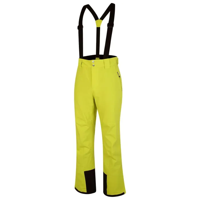 Dare 2b Ski Trousers and Salopettes Achieve II Recycled Ski Pants Neon Spring Yellow 8211 Men