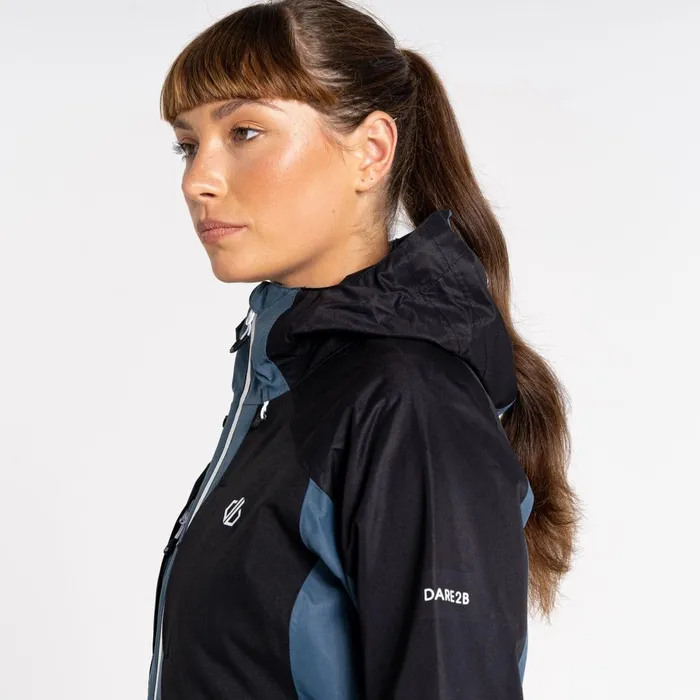 Dare 2b Waterproof Jackets Assuring Waterproof Jacket Orion Grey Black 8211 Women