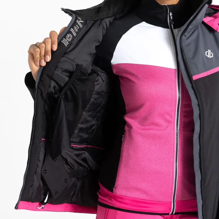Dare 2b Waterproof Jackets Carving Ski Jacket Black Ebony Grey 8211 Women