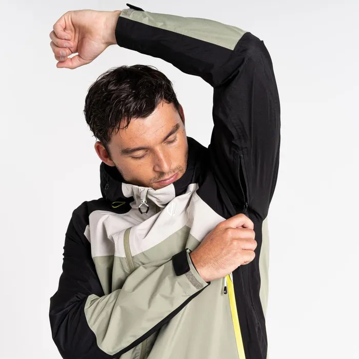 Dare 2b Waterproof Jackets Cornice Waterproof Jacket Oil Green Black 8211 Men