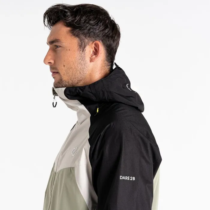 Dare 2b Waterproof Jackets Cornice Waterproof Jacket Oil Green Black 8211 Men