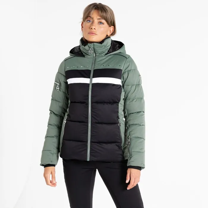 Dare 2b Waterproof Jackets Crystallize Padded Ski Jacket Duck Green 8211 Women Dare 2b Waterproof Jackets Crystallize Padded Ski Jacket Duck Green 8211 Women