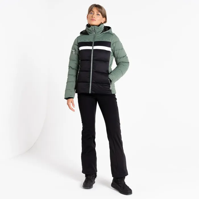 Dare 2b Waterproof Jackets Crystallize Padded Ski Jacket Duck Green 8211 Women