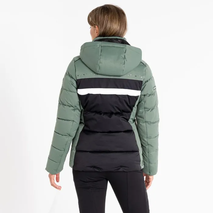 Dare 2b Waterproof Jackets Crystallize Padded Ski Jacket Duck Green 8211 Women