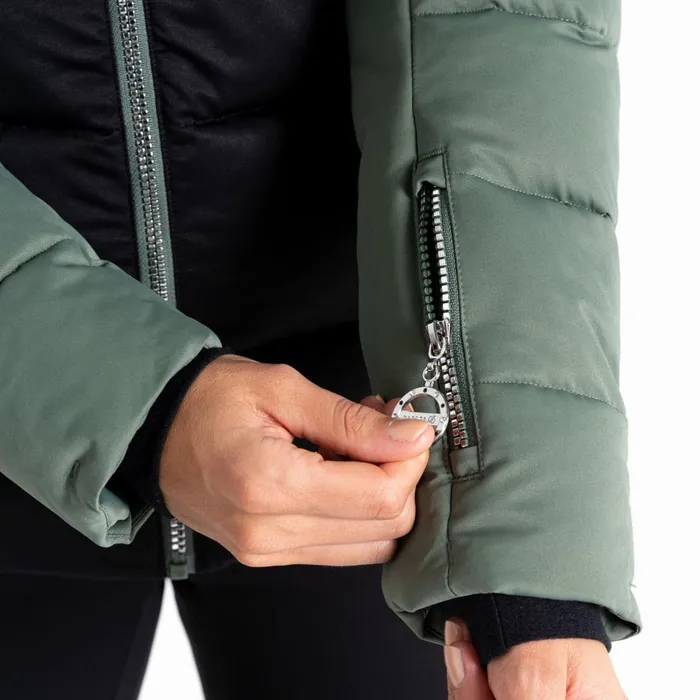 Dare 2b Waterproof Jackets Crystallize Padded Ski Jacket Duck Green 8211 Women