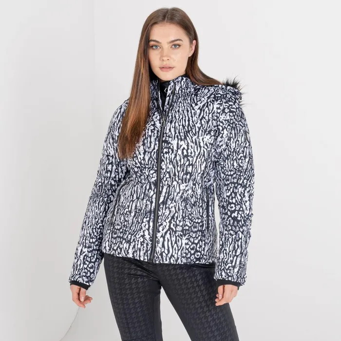 Dare 2b Waterproof Jackets Glamorize II Waterproof Ski Jacket Black White Wild Thing Print 8211 Women