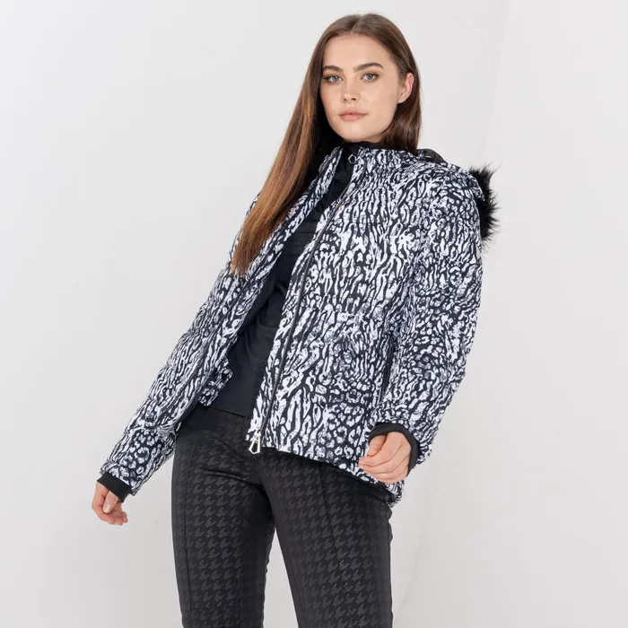 Dare 2b Waterproof Jackets Glamorize II Waterproof Ski Jacket Black White Wild Thing Print 8211 Women