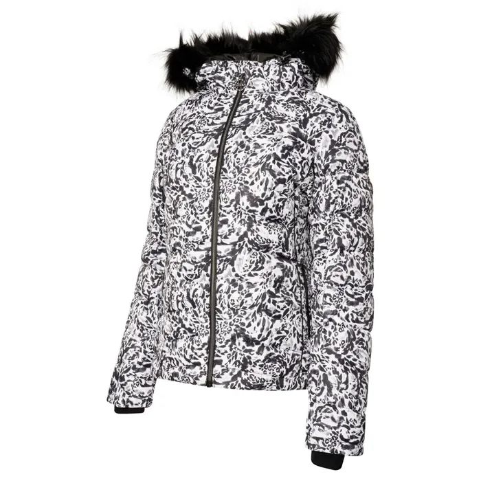 Dare 2b Waterproof Jackets Glamorize III Padded Ski Jacket Black White Leopard Print 8211 Women