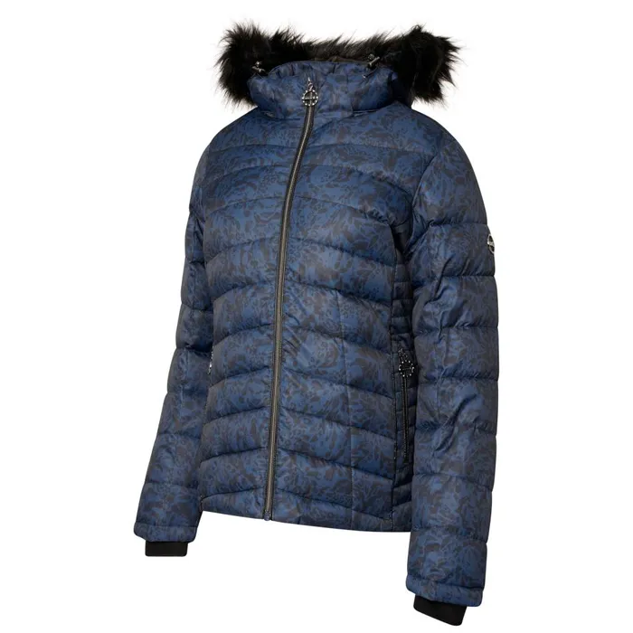 Dare 2b Waterproof Jackets Glamorize III Padded Ski Jacket Denim Leopard Fusion Print 8211 Women