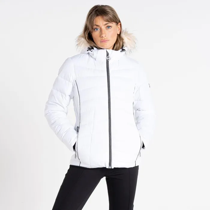 Dare 2b Waterproof Jackets Glamorize III Padded Ski Jacket White 8211 Women