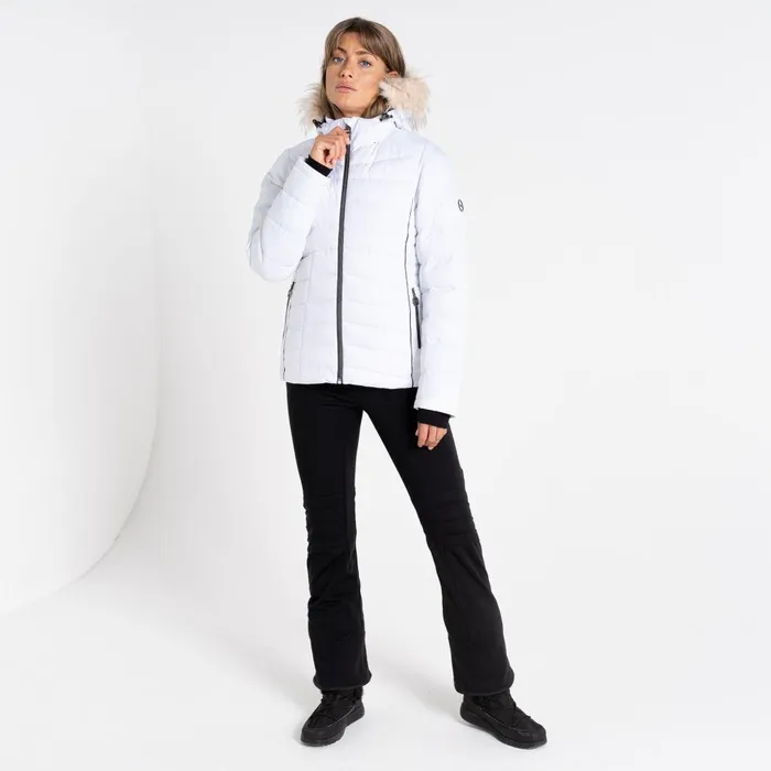 Dare 2b Waterproof Jackets Glamorize III Padded Ski Jacket White 8211 Women