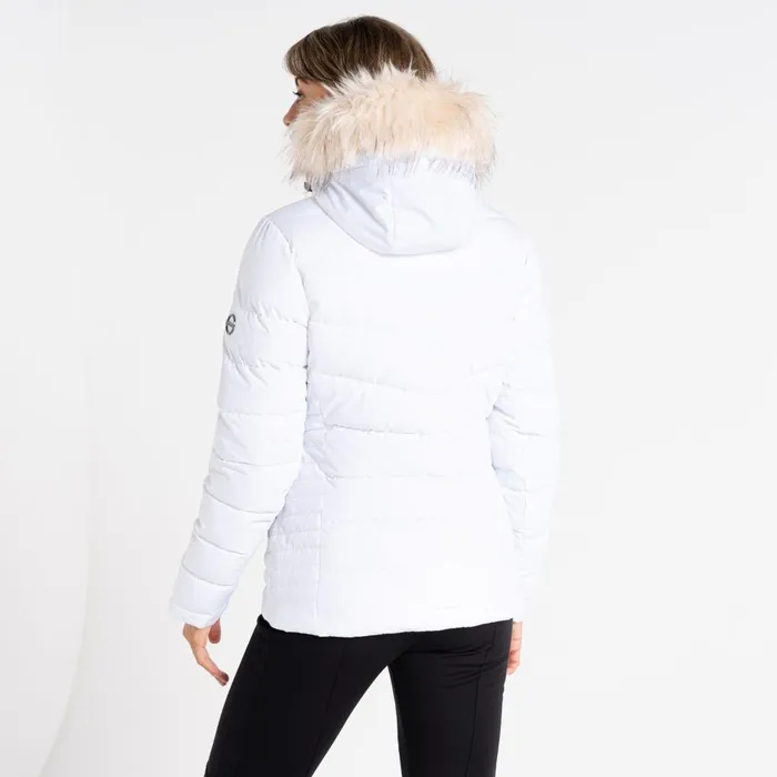Dare 2b Waterproof Jackets Glamorize III Padded Ski Jacket White 8211 Women