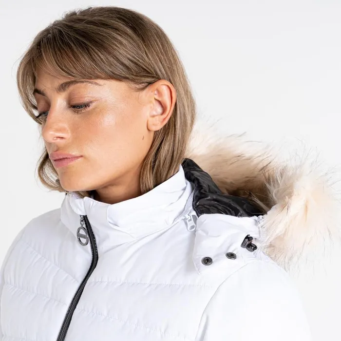 Dare 2b Waterproof Jackets Glamorize III Padded Ski Jacket White 8211 Women